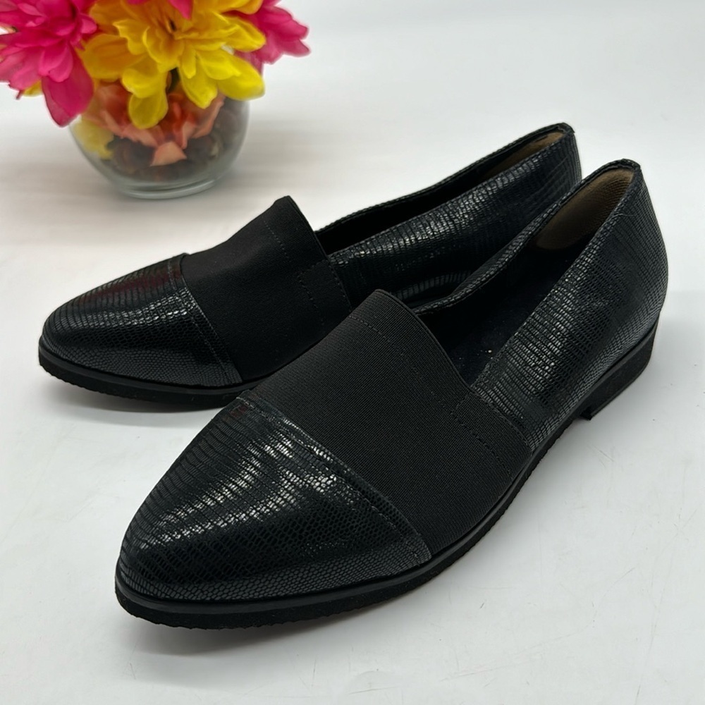 Walking Cradles Black Slip On Loafers Size 8 BLO6501F